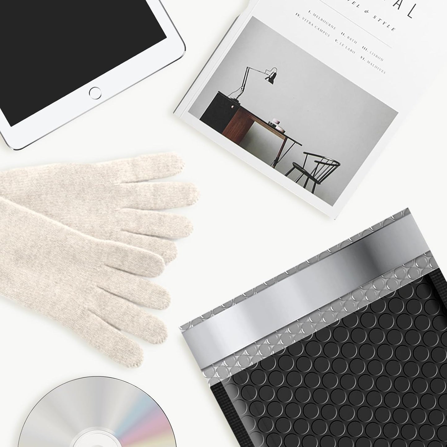 Poly Bubble Mailers 8.5x12 Inch, 25 Pack Padded Envelopes for Shipping, Package Envelopes with Self Seal Adhesive, Waterproof Padded Mailers (Black, Bulk #2)