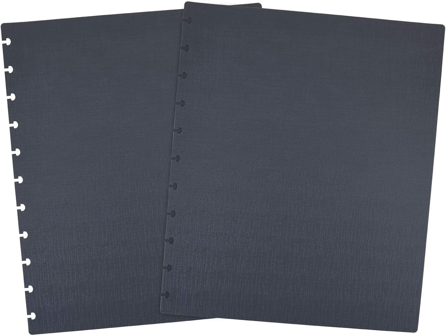 Talia Discbound Notebooks, Planner, Customizable, (Charcoal w/Charcoal Discs, Letter (8.5in x 11in))