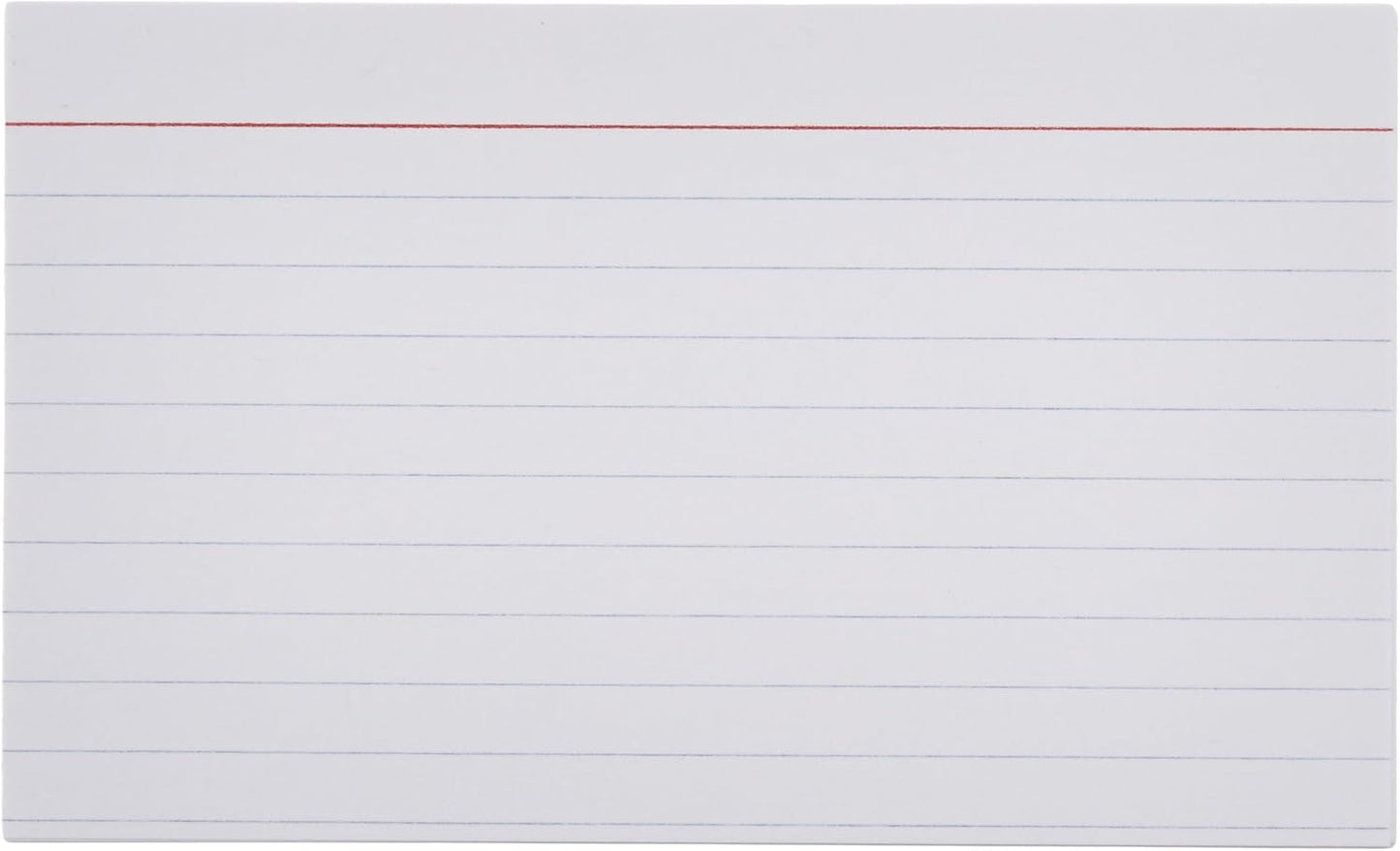 Amazon Basics Ruled Lined Index Cards, 1000 count, 10 Pack of 100, White, 3 in x 5 in