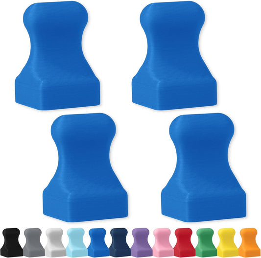 Glassboard Studio MiniPawn Magnet - Strong Neodymium Rare Earth Magnets for Fridge, Whiteboard, Locker & Magnetic Glassboards - Ideal for Crafting & Office Use - Strong Fridge Magnets (Cobalt Blue, 4)