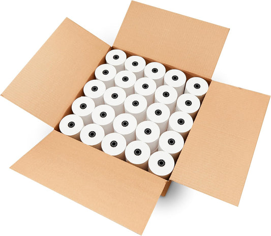 (32 Rolls) 3" x 165' 1 Ply Bond (Non –Thermal Kitchen Printer Paper) POS Receipt Cash Register For Star SP700 SRP275 SMP200 TMU200 MP500 NCR 2174 XR200 IMPACT Printers Requires Ribbons Erc30/34/38