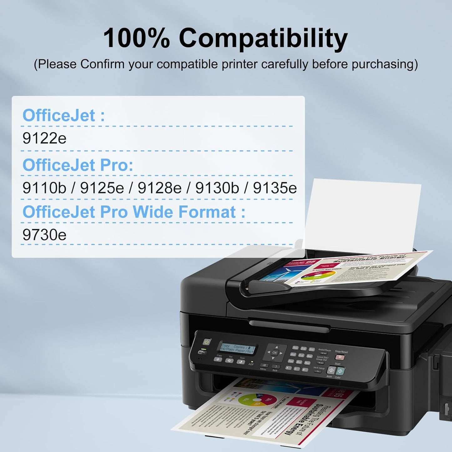 936e Ink cartridges Compatible Replacement for HP OfficeJet Pro 9110b/ 9120b/ 9130b/ 9720e/ 9730e Printers(BK/C/M/Y, 4 Pack)