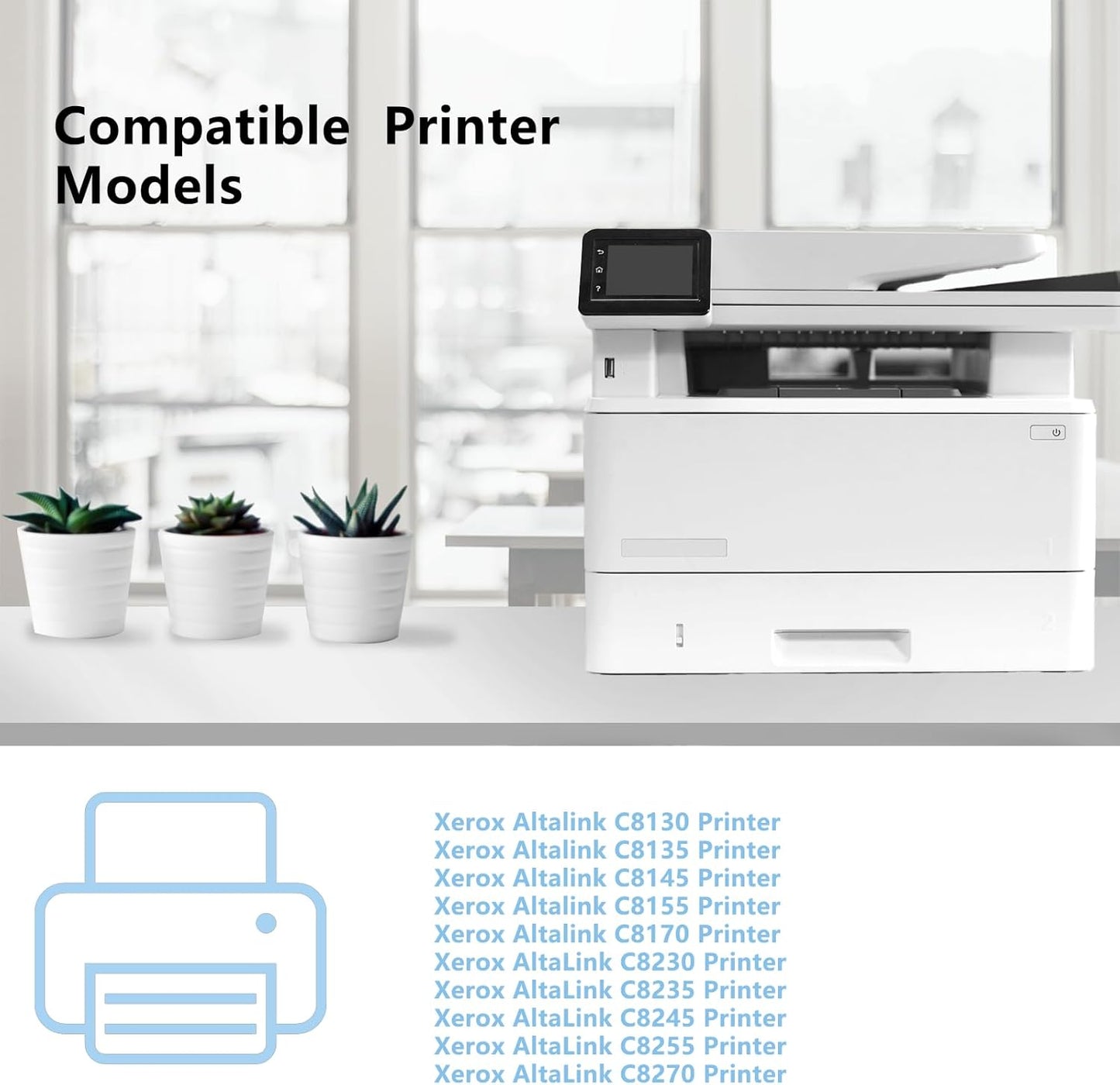 Extra High Yield Xerox Altalink C8130 C8145 Toner Cartridge 006R01746 006R01747 006R01748 006R01749 Toner Compatible for Xerox AltaLink C8130 C8135 C8145 C8155 C8170 Printer Black Cyan Magenta Yellow