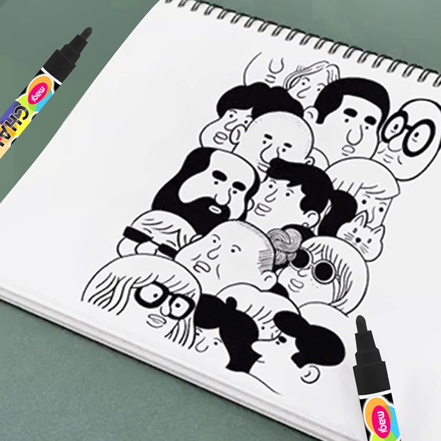 SMOOTHERPRO Liquid Chalk Marker Set 8 Colors 6mm Hightlight Blackboard Colorful Markers for Store Promotion, Menu Board, Art Decoration, Advertisement, Chalkboard (Black)