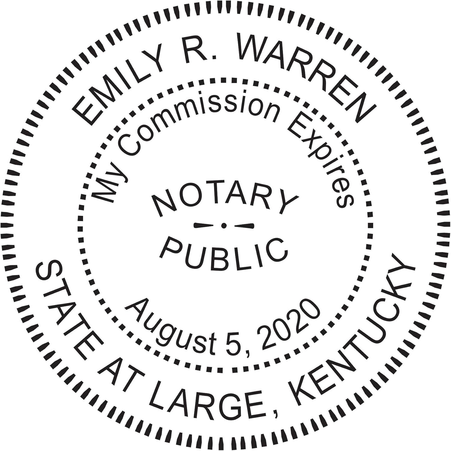 MaxMark Round Notary Pre-Inked Stamp for State of Kentucky