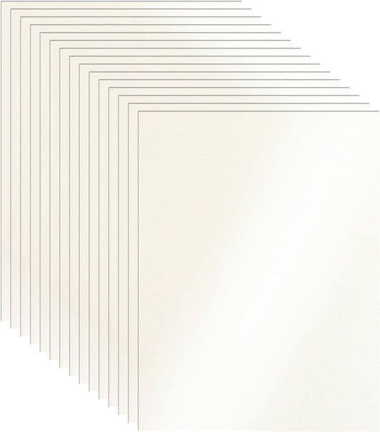 28 Sheets Cream Shimmer Cardstock 8.5 x 11 Ivory Paper, 92lb Premium Off White Paper Card Stock for Wedding Invitations, Crafting, Greeting Cards, Business Cards, Office Printing
