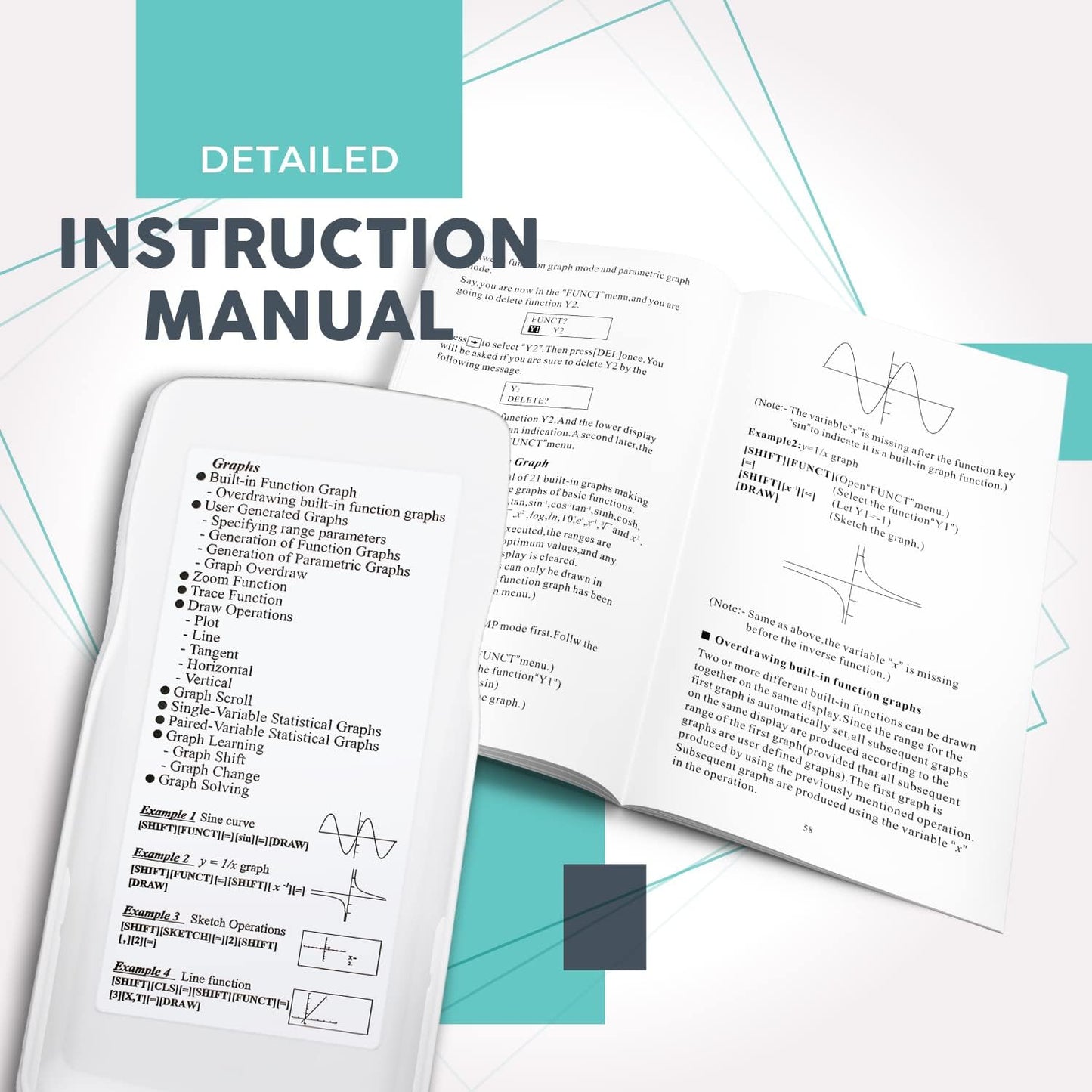 CATIGA Scientific Calculator with Graphic Functions - Multiple Modes with Intuitive Interface - Perfect for Students of Beginner and Advanced Courses, High School or College