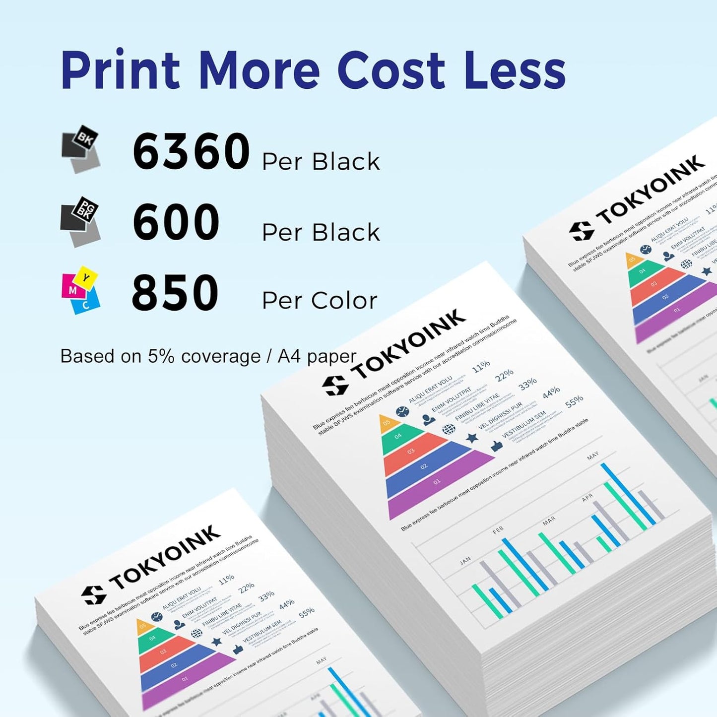 TOKYOINK Compatible Ink Cartridge Replacement for Canon PGI-280 XXL 280XXL PGBK for Pixma TR8620 TR8620a TR8520 TR7520 TS9120 TS8320 TS8220 TS6120 Printer 6 Pack PGBK/PB/Black/Cyan/Magenta/Yellow