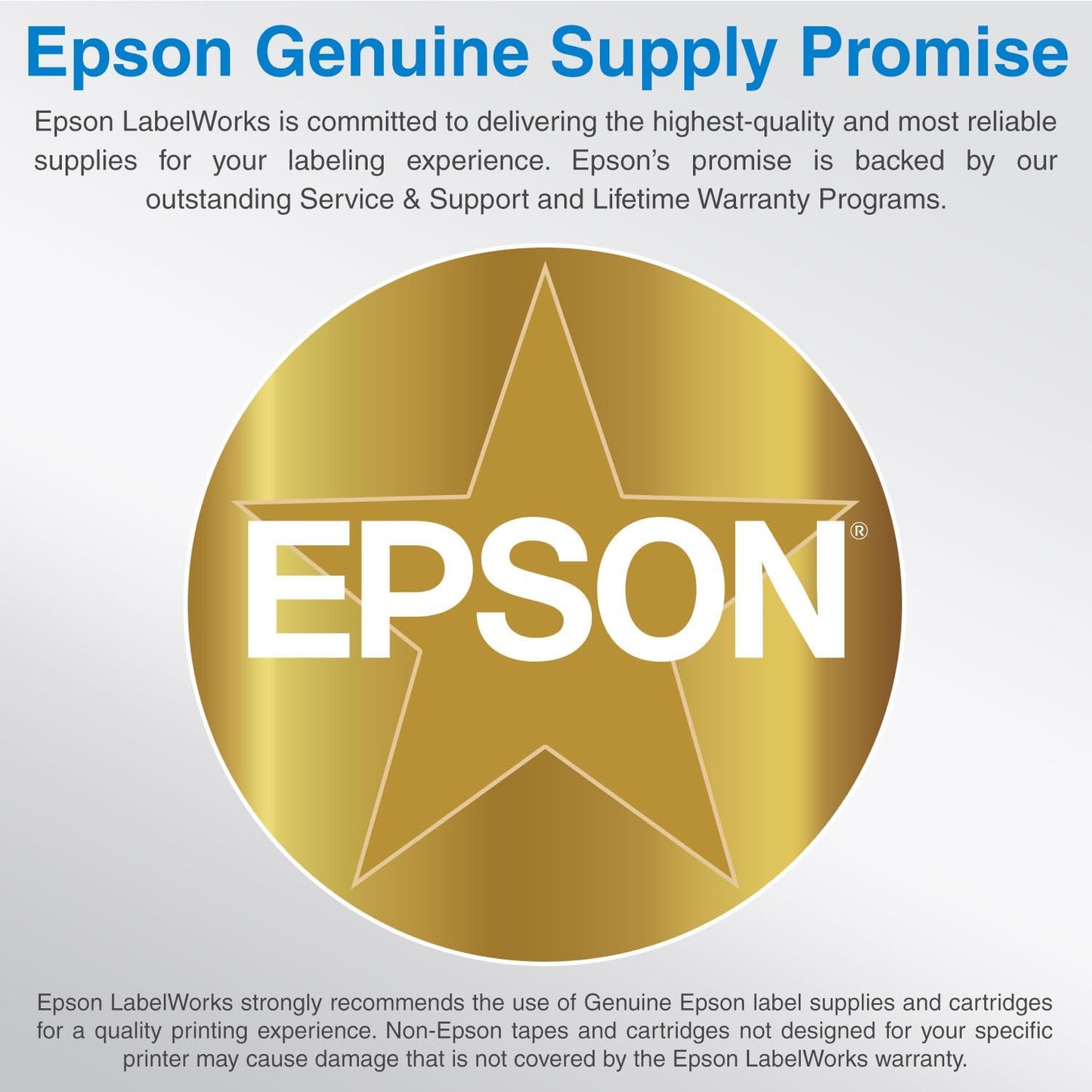 Epson LABELWORKS 224WMKPX Genuine PET (Polyester) Tape Cartridge - White on Matte Khaki Designer Craft Label Maker Tape - 1" (24MM) Wide, 26'