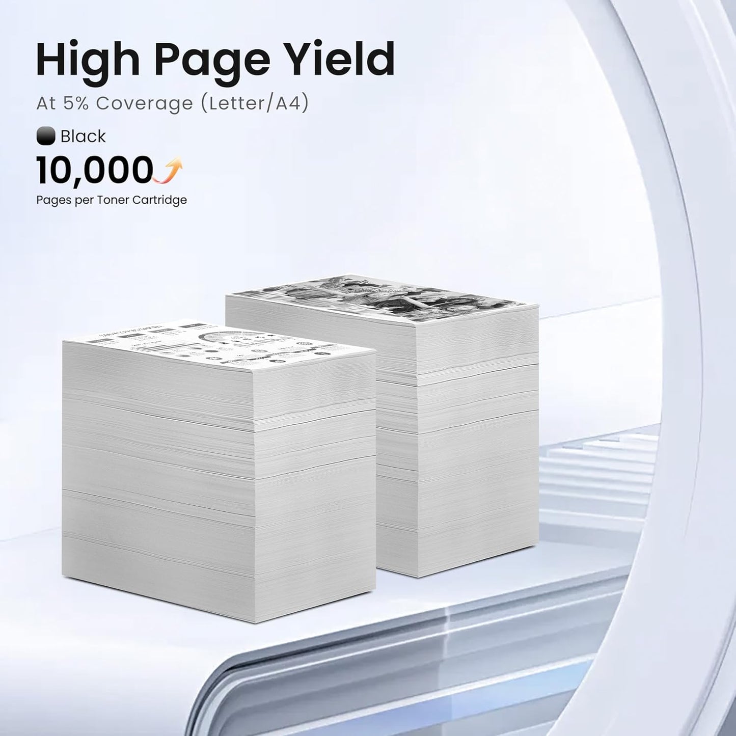 GREENBOX Compatible C7D6F Toner Cartridge Replacement for Dell C7D6F B2375DNF 2375DNF for B2375 B2375DN B2375DNF B2375DFW 2375 C7D6 8PTH4 593-BBBI 593-BBBJ Printer (1 Black, High Yield 10,000 Pages)