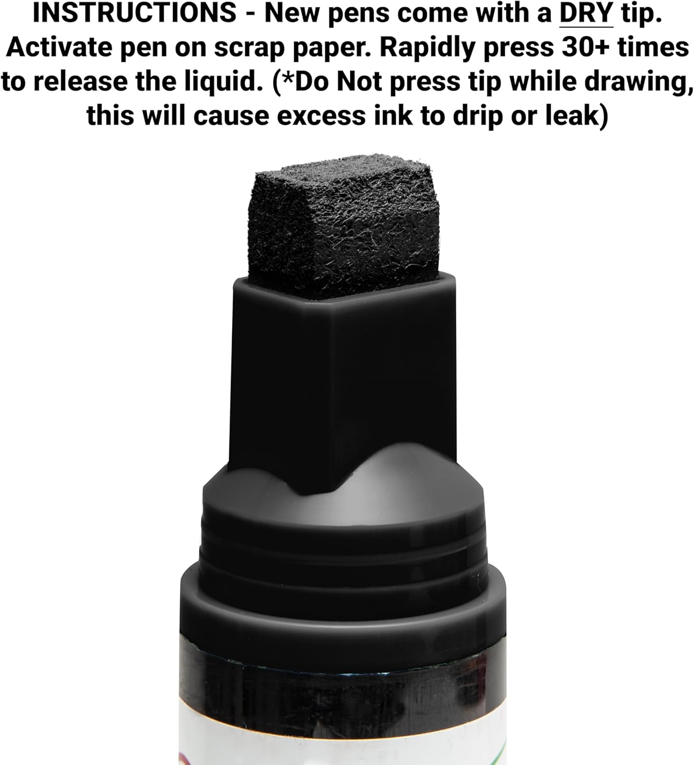 Glass Pen Window Marker: Liquid Chalk Pens for Glass, Whiteboard Markers with Washable Paint - Graduation, Car Windows, Mirror Pen, Storefront, Wedding, Parade, Party & Holiday (Black, Jumbo Tip)