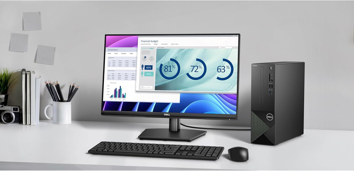 Dell Vostro 3030s Small Desktop SFF Business Computer, 14th Gen Intel 10-Core i5-14400 (Beat i7-13620H), 64GB DDR5 RAM, 2TB PCIe SSD, WiFi 6, Bluetooth, Type-C, DisplayPort, HDMI, Windows 11 Pro