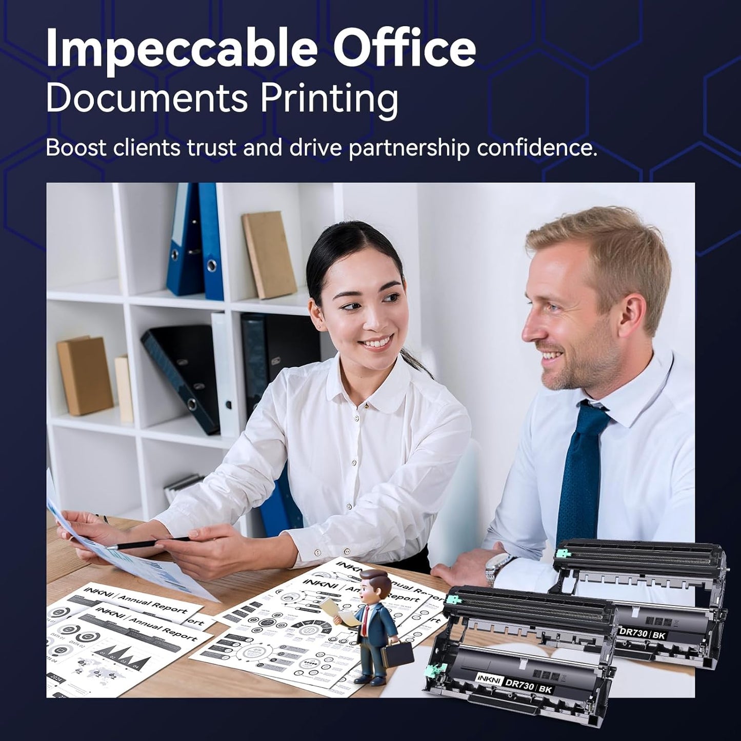 Compatible DR730 Drum Unit Replacement for Brother DR-730 TN760 Toner Compatible with MFC-L2710DW MFC-L2750DW HL-L2395DW HL-L2370DW HL-L2350DW HL-L2390DW DCP-L2550DW Printer (2 Pack, NOT Toner)