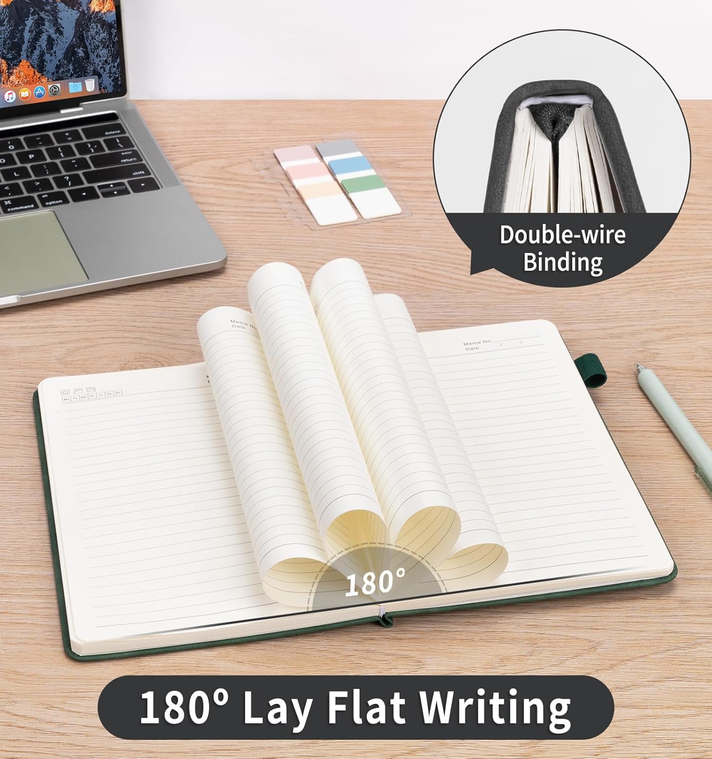 Lined Journal Notebook for Women Men, A5 Hardcover Leather Journals for Writing, 200 Pages Thick Paper, Daily Journal Notebook for Work, School, Note Taking, Business, Travel, College Ruled