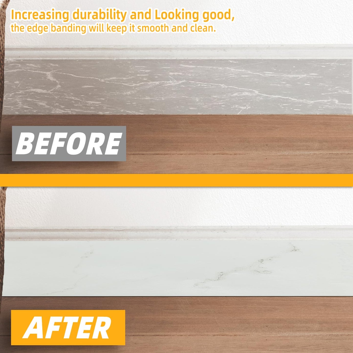 GSCIT Club Marble Wallpaper, 15.7 inch X 15ft Self Adhesive Wood Grain Repair Tape Patch for Tables, Chairs, Baseboards, Doors, Windows, Floors, Handicraft DIY.