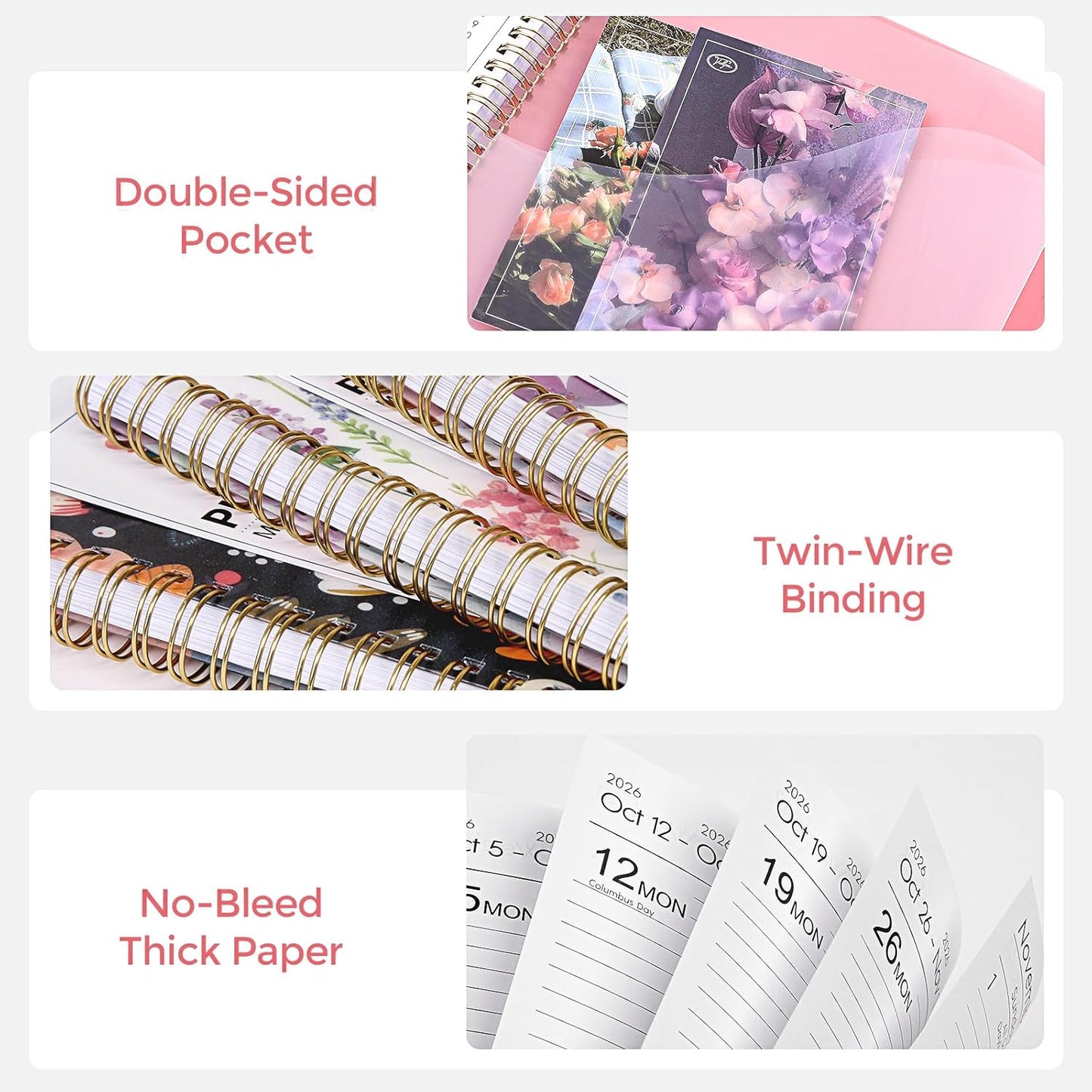 Planner 2026, 8.5" x 11" Monthly & Weekly Planner with Tabs, JAN - DEC 2026, Goal Setting & Time Management Organizer for Professionals & Students