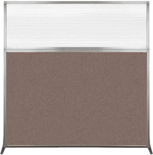 Versare Hush Screen Portable Room Divider | Workstation Wall Divider | Freestanding Privacy Hush Panels | Clear Fluted Windows | Fabric Office Divider Screen | Great for Room Separation