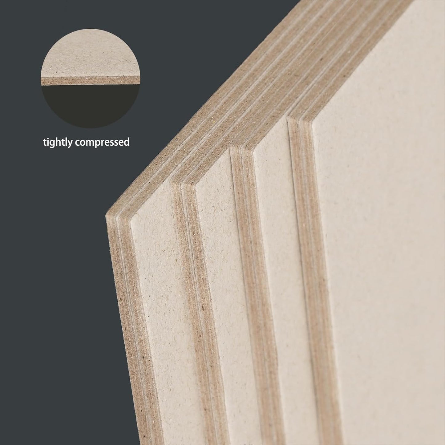 25 Pcs Book Board, Binder Board, Cover Board, Heavy Duty Chipboard for Book Binding, DIY Cardboard (Gray, 10 x 10 Inch 80PT)