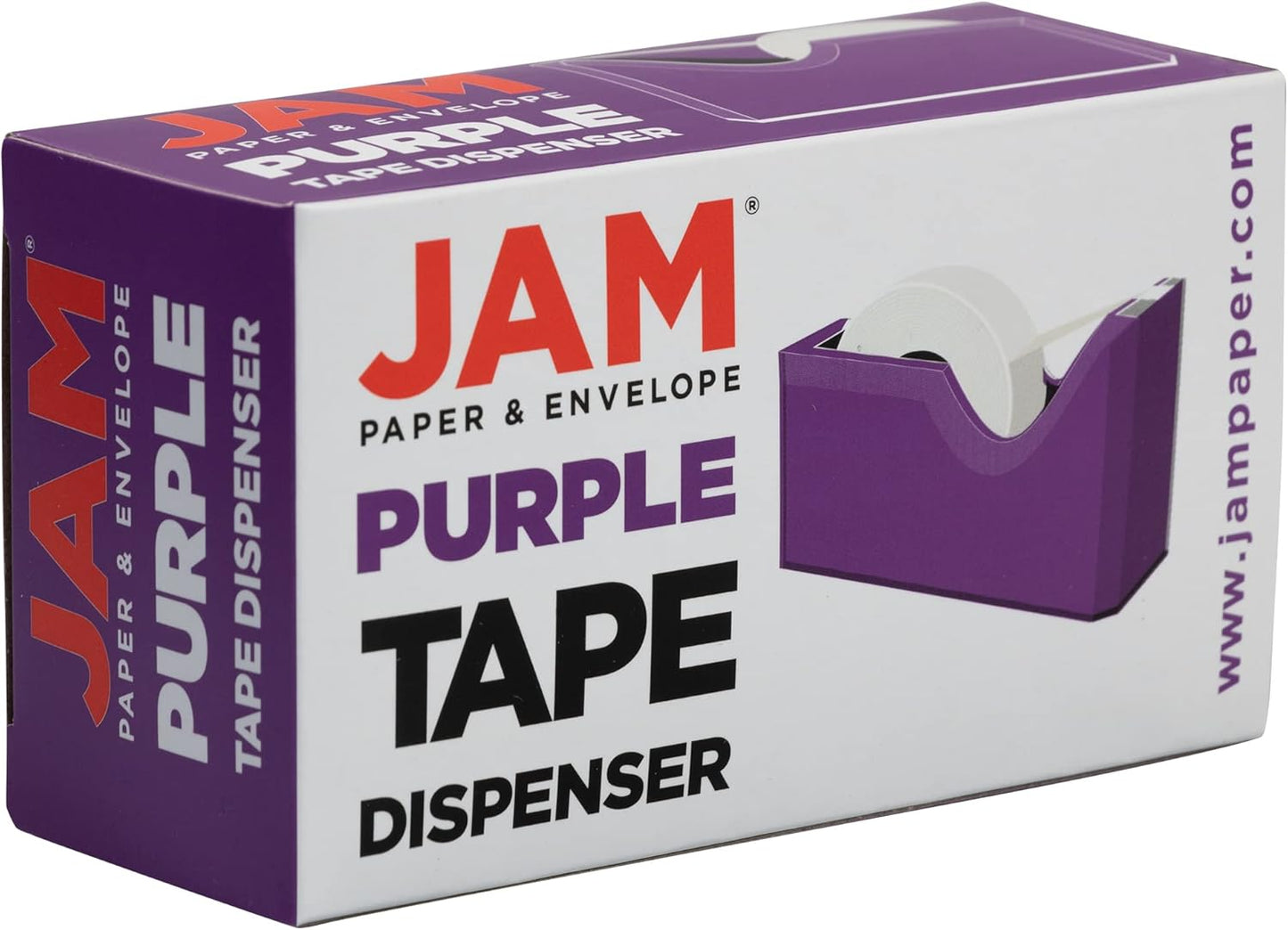 JAM PAPER Colorful Desk Tape Dispensers - Purple - Sold Individually