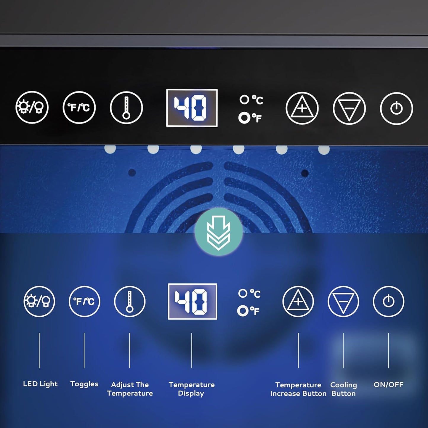 EUHOMY 15 Inch Beverage Refrigerator Cooler Under Counter 127 Cans Beverage Fridge Built-in or Freestanding with Glass Door, LED Light, Beer Fridge for Soda, Water, Wine - Home Kitchen Bar.