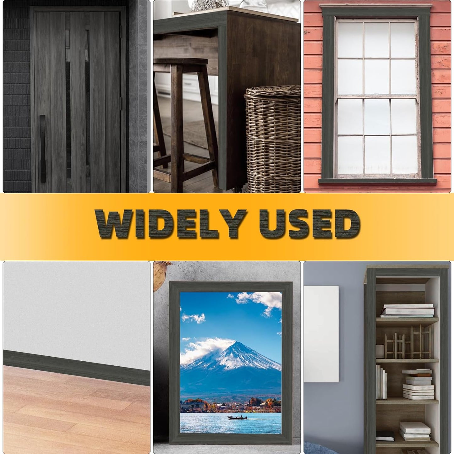 GSCIT Club Wood Grain Repair Tape, 2.4 inch X 250ft Self Adhesive Dark Walnut Grain Repair Patch for Tables, Chairs, Baseboards, Doors, Windows, Floors, Handicraft DIY.