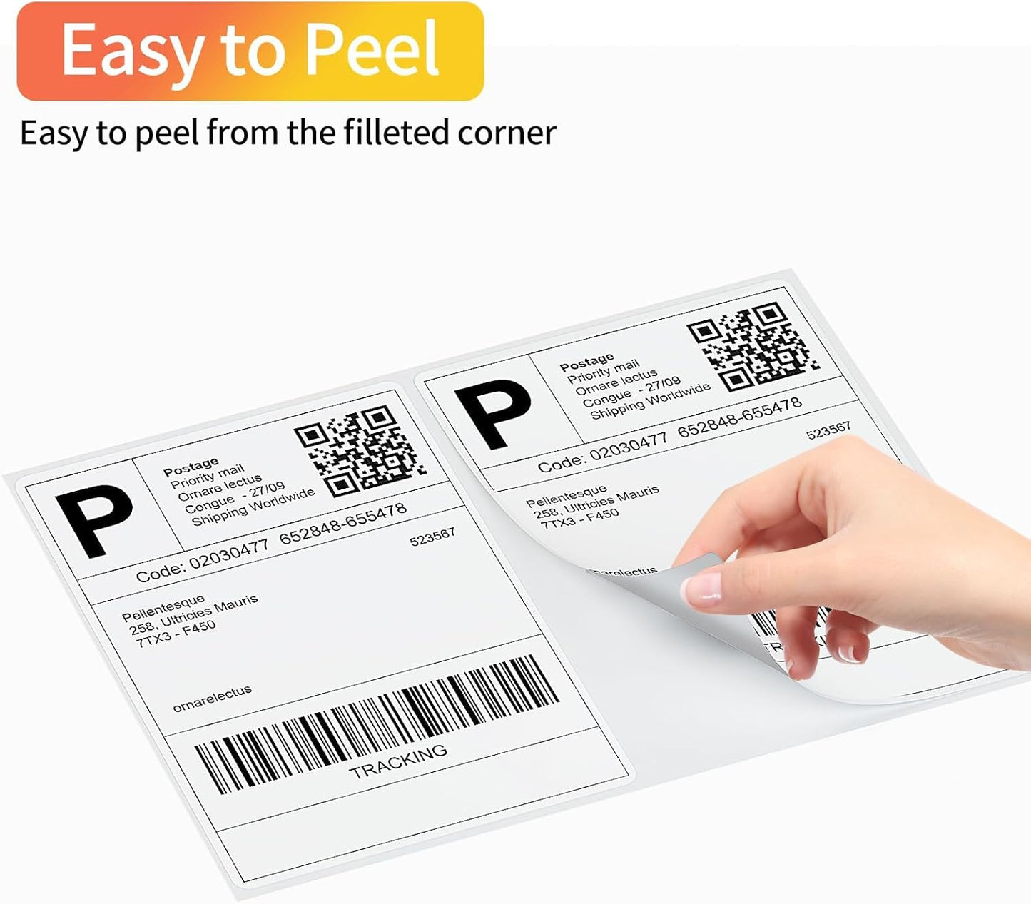 Coopaty Half Sheet Shipping Labels 8.5" x 5.5" Sticker Labels for Laser & Ink Jet Printers, 2 Per Page Self Adhesive Mailing Labels for Packages (10000 Labels)