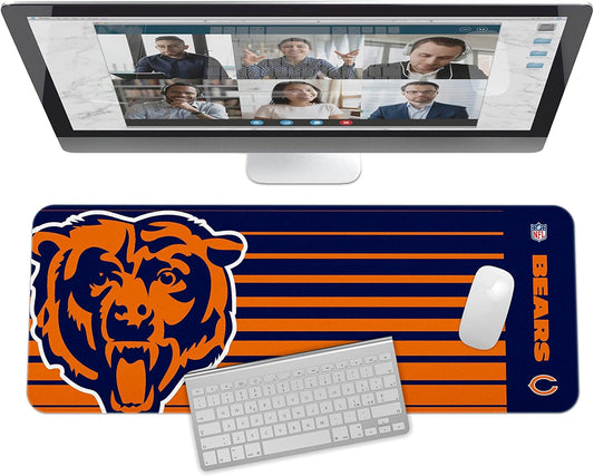 SOAR NFL Unisex Multifunctional Desk Mat for Desktop, (31.5"x12") - Ultra Soft Fabric with Non-Slip Rubber Backer - Water Resistant & Durable Nylon Stitching - Officially Licensed NFL, Desk Pad