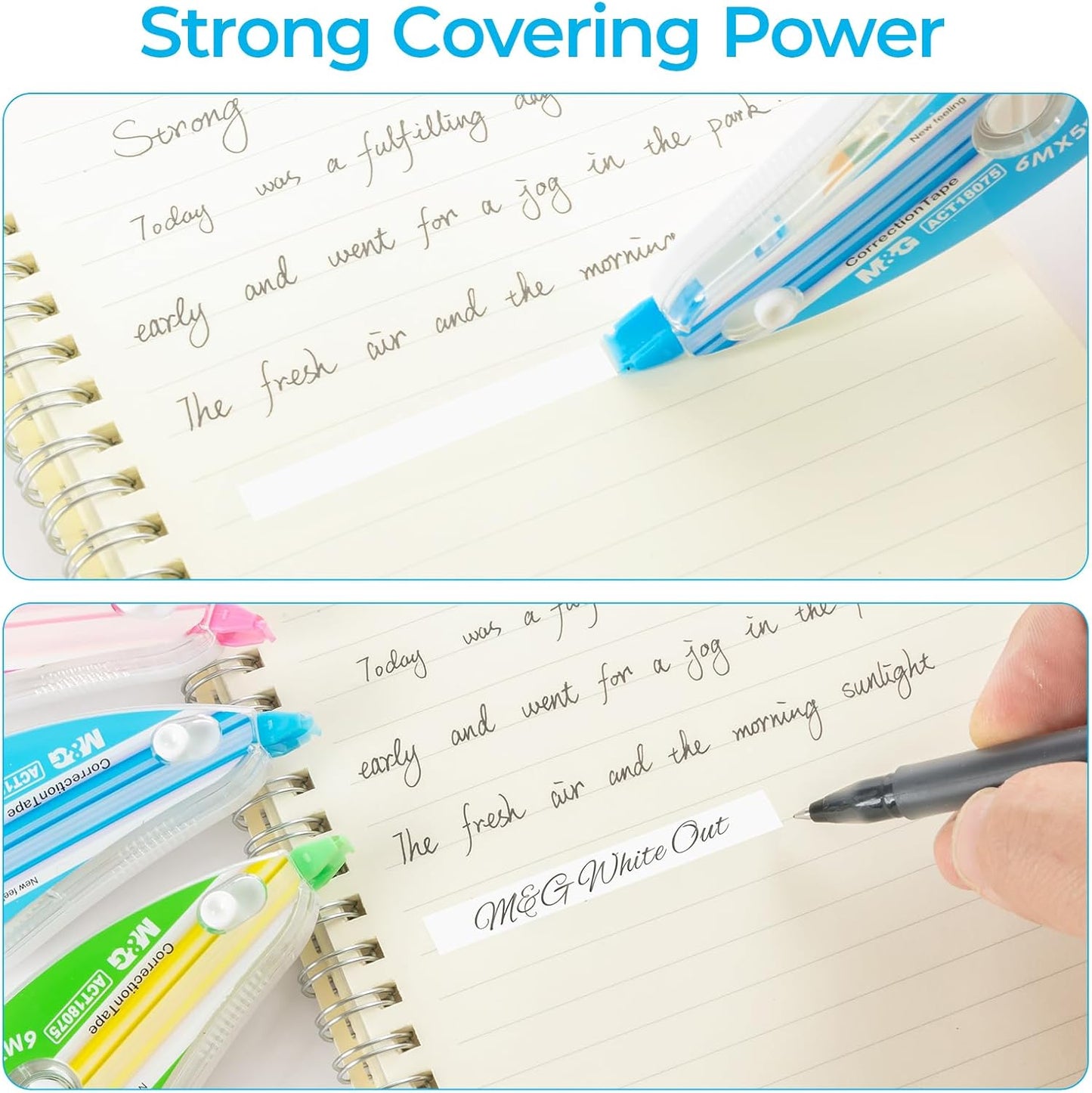 M&G 12 pack Correction Tape，19.7 feet correction tape, Easy to Use Applicator for Instant Corrections, Study Supplies and Office Products
