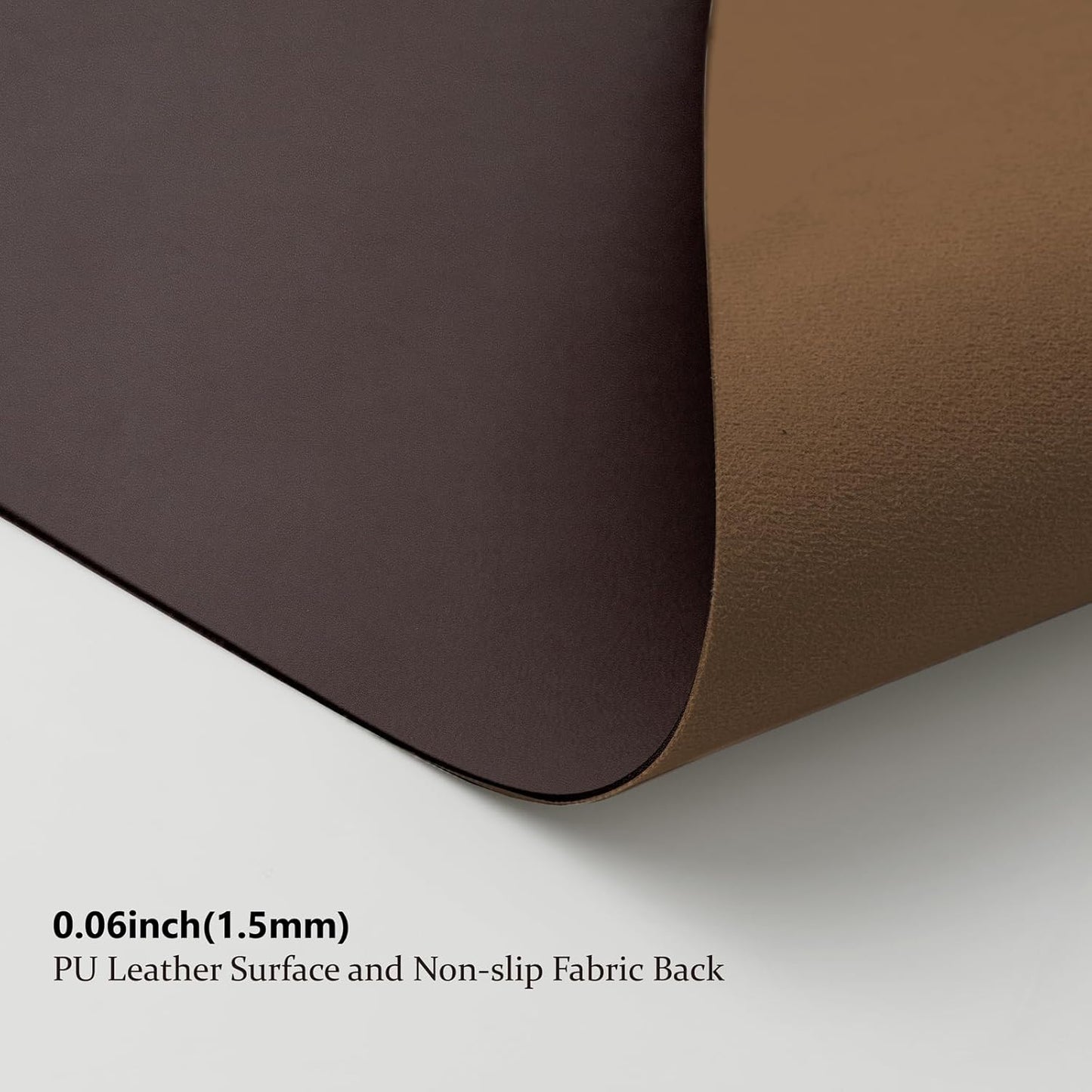 Leather Desk Mat - Small Non-Slip PU Desk Pad for Office and Home - Desk Organization and Accessories - Ideal for Large Mouse Pad and Small Desk Mats on Top of Desks (Coffee,23.6"x 13.8")