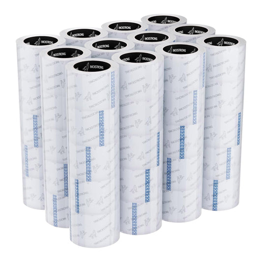 Packstrong Industrial Grade Clear Packing Tape 60 Rolls - 110 Yards per Roll - 3" Wide x 2.0 mil Thick, Acrylic Adhesive Heavy Duty Tape for Box Office Moving Packaging Shipping