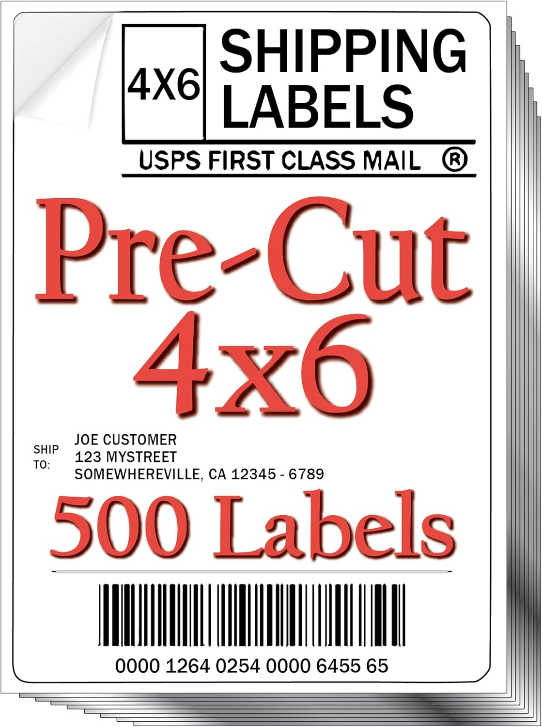 JETZAP Pre-Cut 4x6 Shipping Labels | Work on Most Inkjet and Laser Printers | Just Load & Print | USPS UPS FedEx for Home Printers | 500 Pack