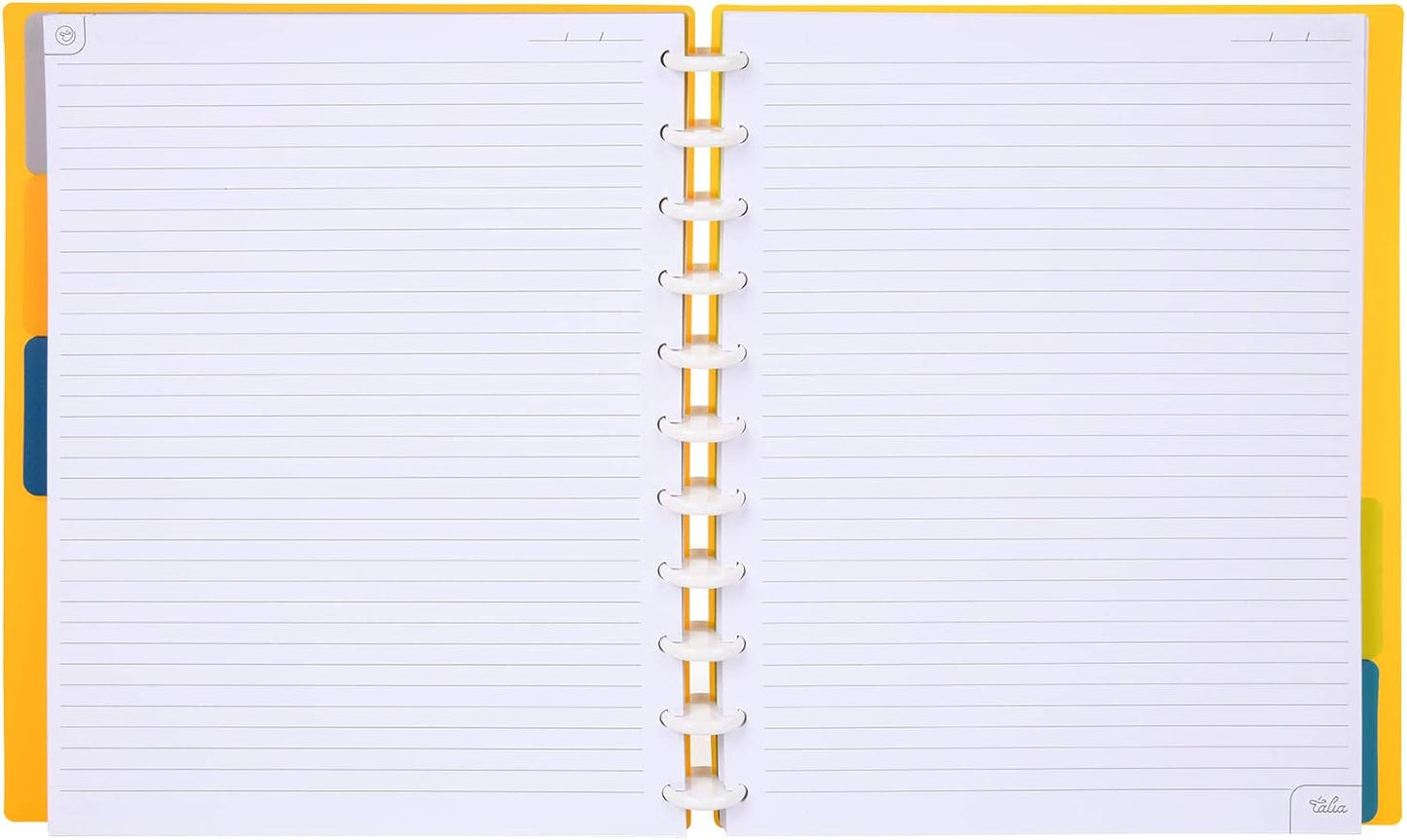 Talia Discbound Notebooks, Planner, Customizable, (BBQ Mustard, Letter (8.5in x 11in))