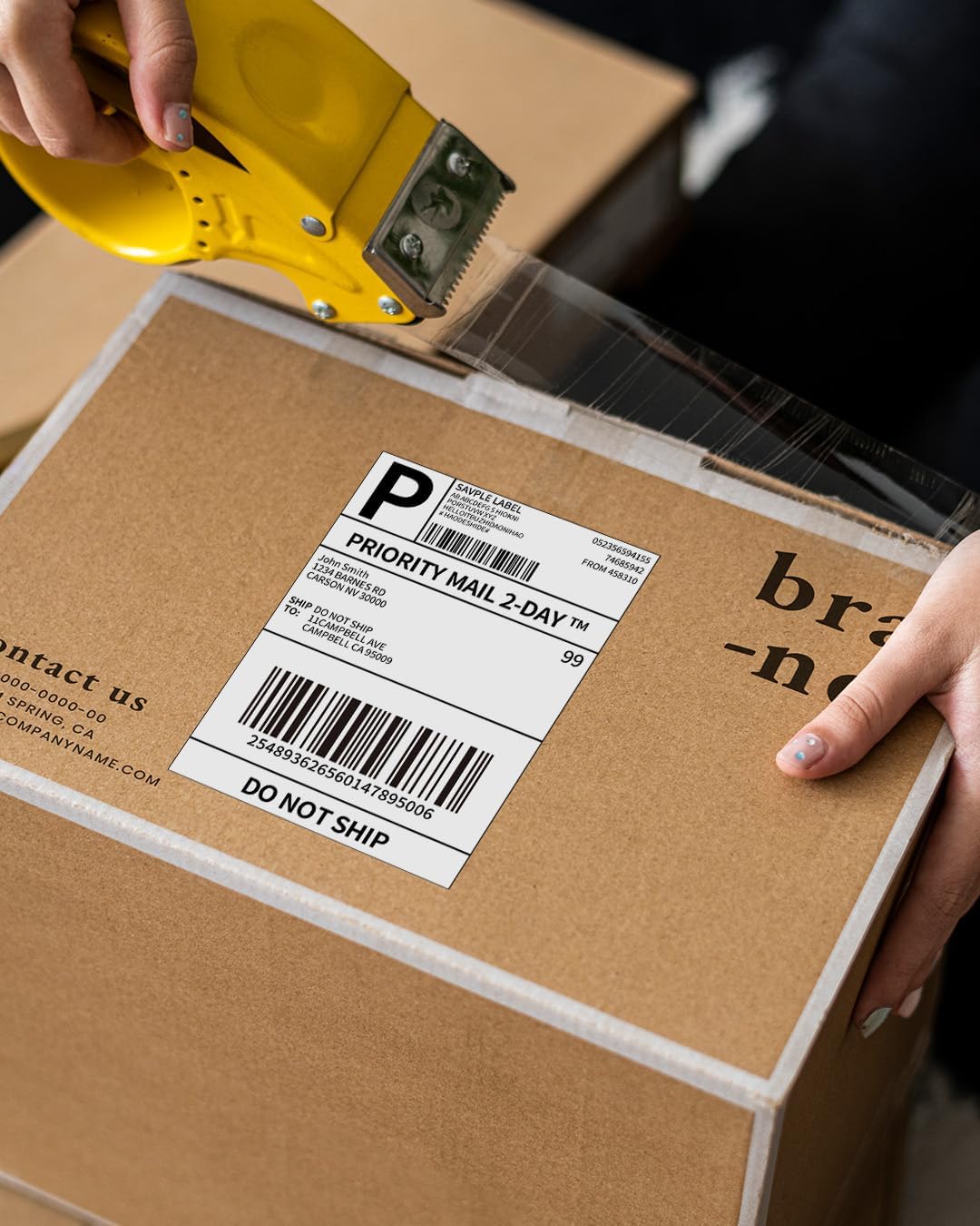 4x6 Thermal Shipping Labels for Thermal Printers - 500 Thermal Labels, Commercial Grade, Compatible with Multiple Thermal Shipping Label Printer, Ideal for E - Commerce & Logistics Business, White