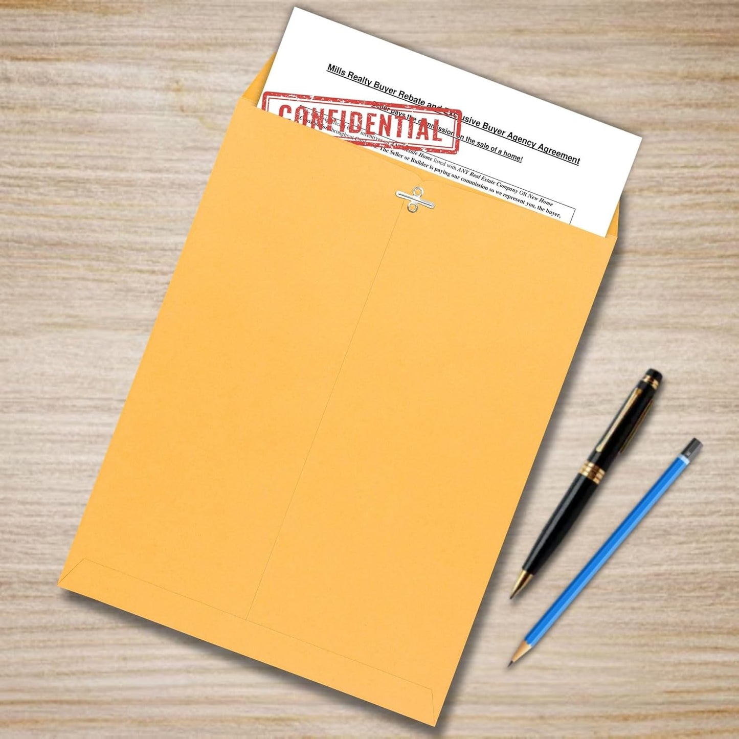 EnDoc 10 x 13 Clasp Envelopes – 100 Pack Brown Kraft Catalog Envelopes with Clasp Closure & Gummed Seal – 28lb Heavyweight Paper 10x13 inches Envelopes for Home, Office, Business, Legal or School