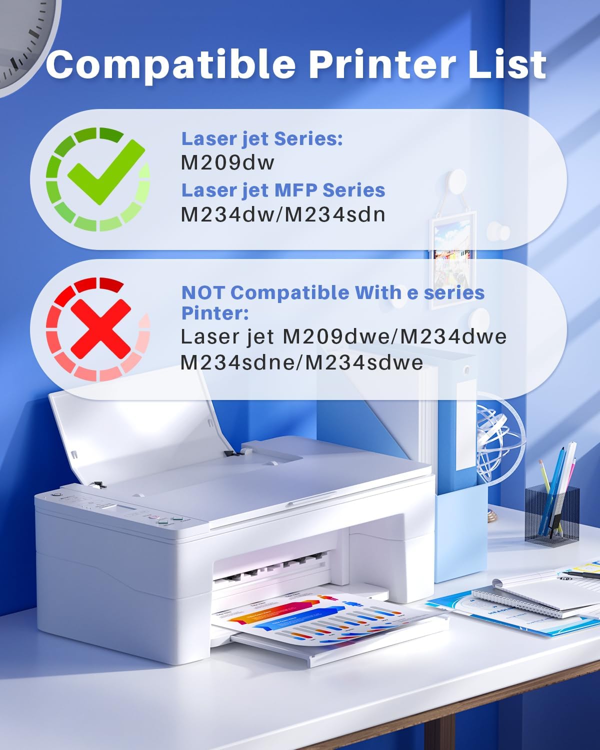 134X Toner Cartridge (with chip) Replacement for HP 134X Black Toner Cartridge or for HP 134X Toner Compatible with Laserjet 209dw MFP M234dw M234sdw M234sdn Printer