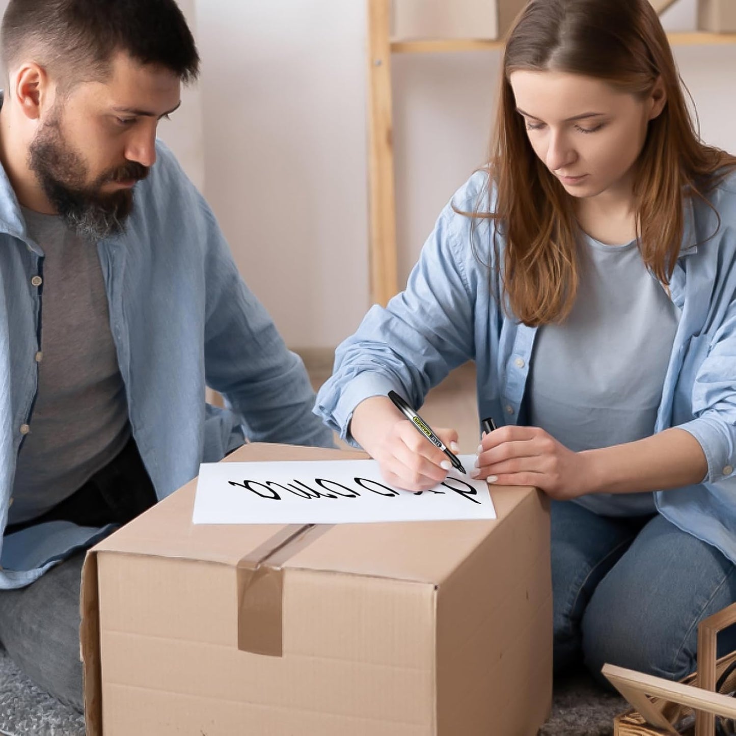 SFAIH Black Permanent Markers Bulk - 36 Pack, 1s Quick Dry, Non-Fading, Fine Point Permanent Pens for Plastic Glass Metal Wood Paper Stone, Office Classroom Kitchen, Doodling, Marking, Waterproof