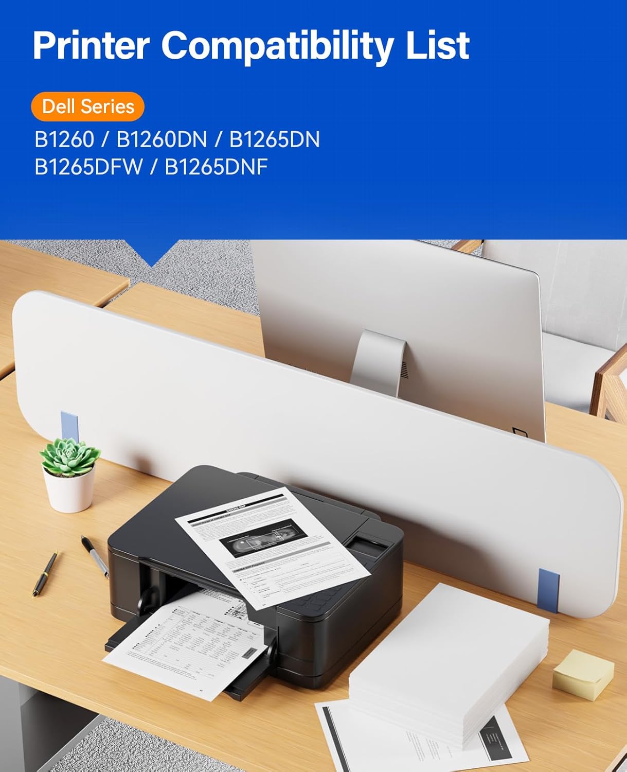 KingKJ H815 S2810 Black Toner Cartridge 2-Pack High Yield Replacement for Dell 593-BBMF 593-BBML Toner Cartridges Compatible with Dell H815 S2810dn H815dw S2815dn Laser Printer Ink All-in-One Copier