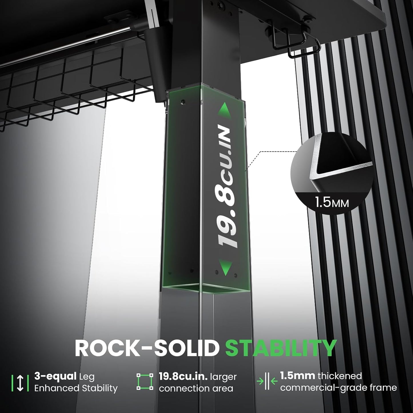 SIAGO L-Shaped Standing Desk - 75 x 63 Inch Adjustable Corner Standing Desk with Charging Station - L Shape Sit Stand Table with Memory Controller, Splice Board for Home Office