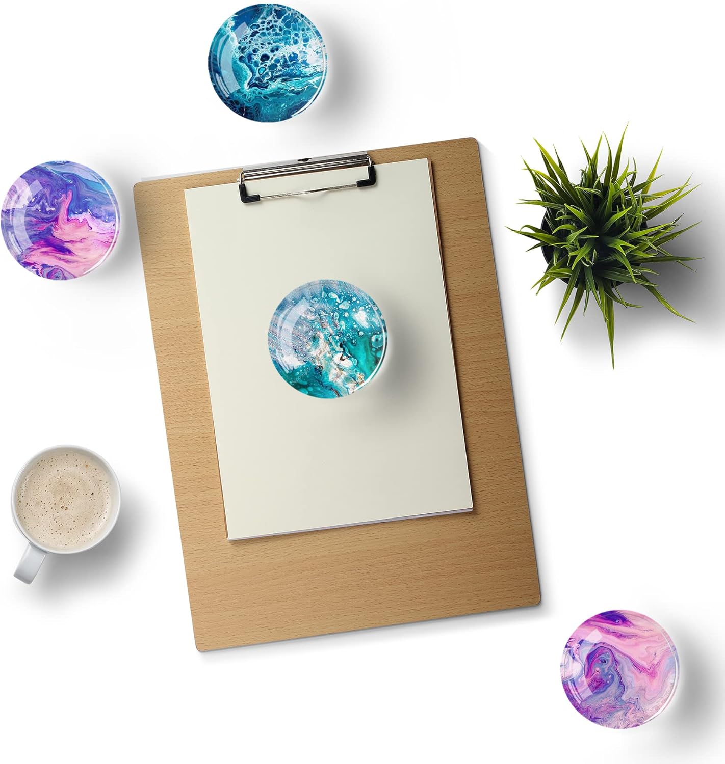 12Pcs Glass Strong Magnetic Refrigerator Magnet Fridge Sticker,Marble Crystal Fridge Magnets Decoration for Crafts,Strong Fridge Magnets for Kitchen, School,Office Whiteboard, Cabinet and Dishwasher