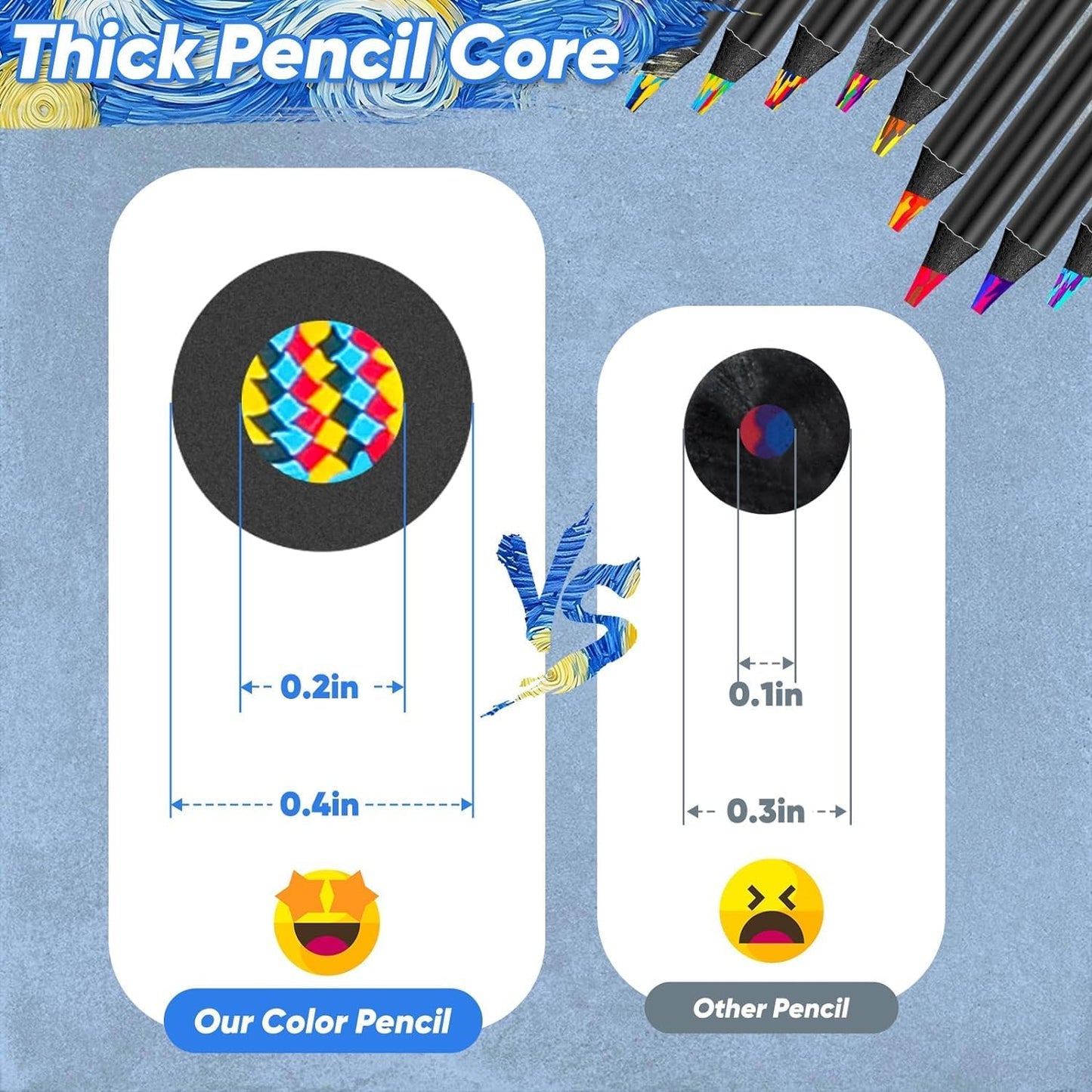 8-Color Rainbow Colored Pencils for Adult Coloring Books, Aesthetic Drawing Pencils, Jumbo Coloring Pencil, Art Supplies for Adults, Cute Art Kit Fun Color Pencil Set, Gifts for Kids