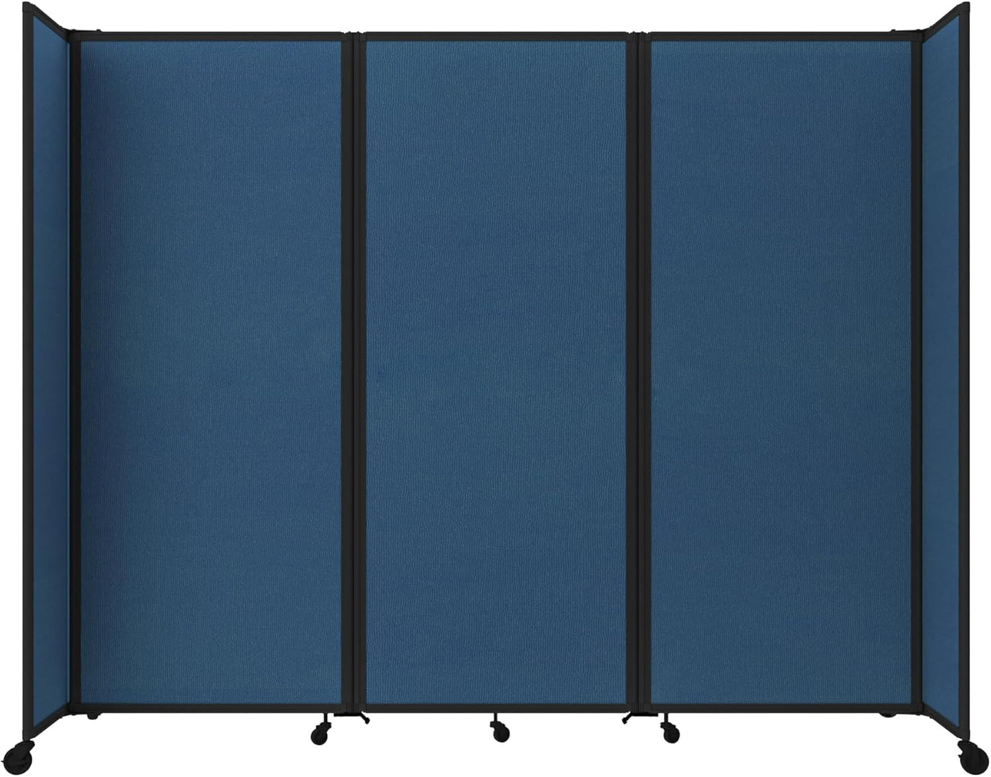 Versare Room Divider 360 Portable Wall Partition | Folding Panels | Large Freestanding Divider | Locking Wheels | Temporary Room Separator