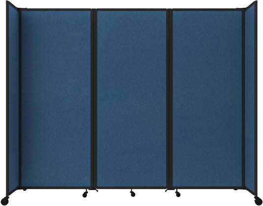 Versare Room Divider 360 Portable Wall Partition | Folding Panels | Large Freestanding Divider | Locking Wheels | Temporary Room Separator