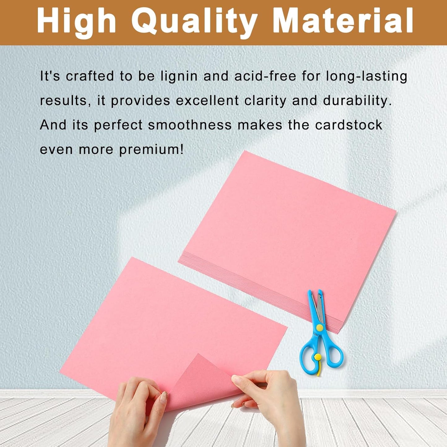 100 Sheets Candy Pink Cardstock 8.5 x 11 Crafting Paper, 200gsm/75lb Premium Heavyweight Paper Card Stock for Wedding Invitations, Cards Making, Greeting Cards, Girlfriend, Scrapbooking