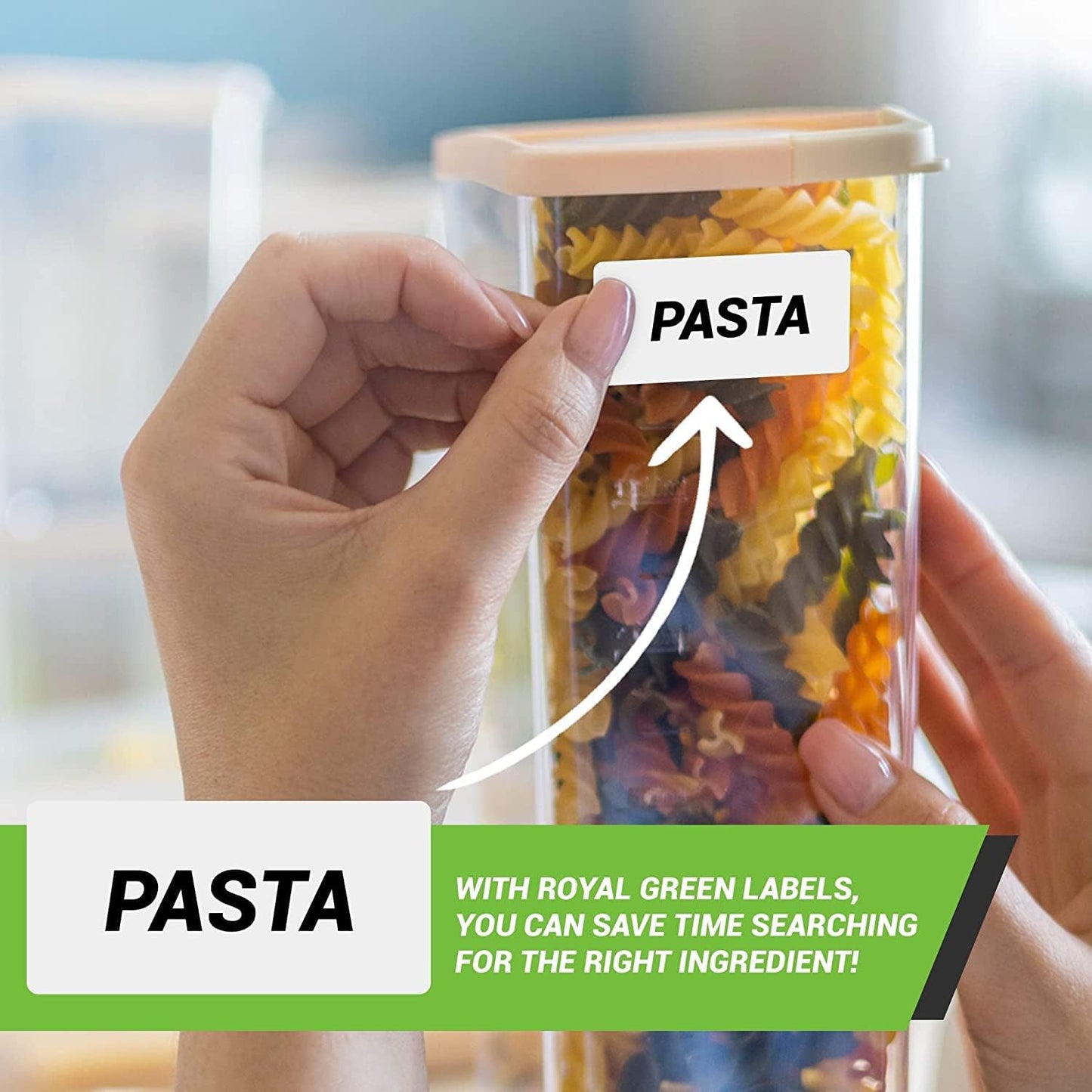 Royal Green Rectangular Color Coding Sticker Roll - Write On Labels for Folders, Organizing & More, 1.57" x 0.75" Stickers to Write On Name Tags for Office Supplies & Organization, 500-Pack (Orange).