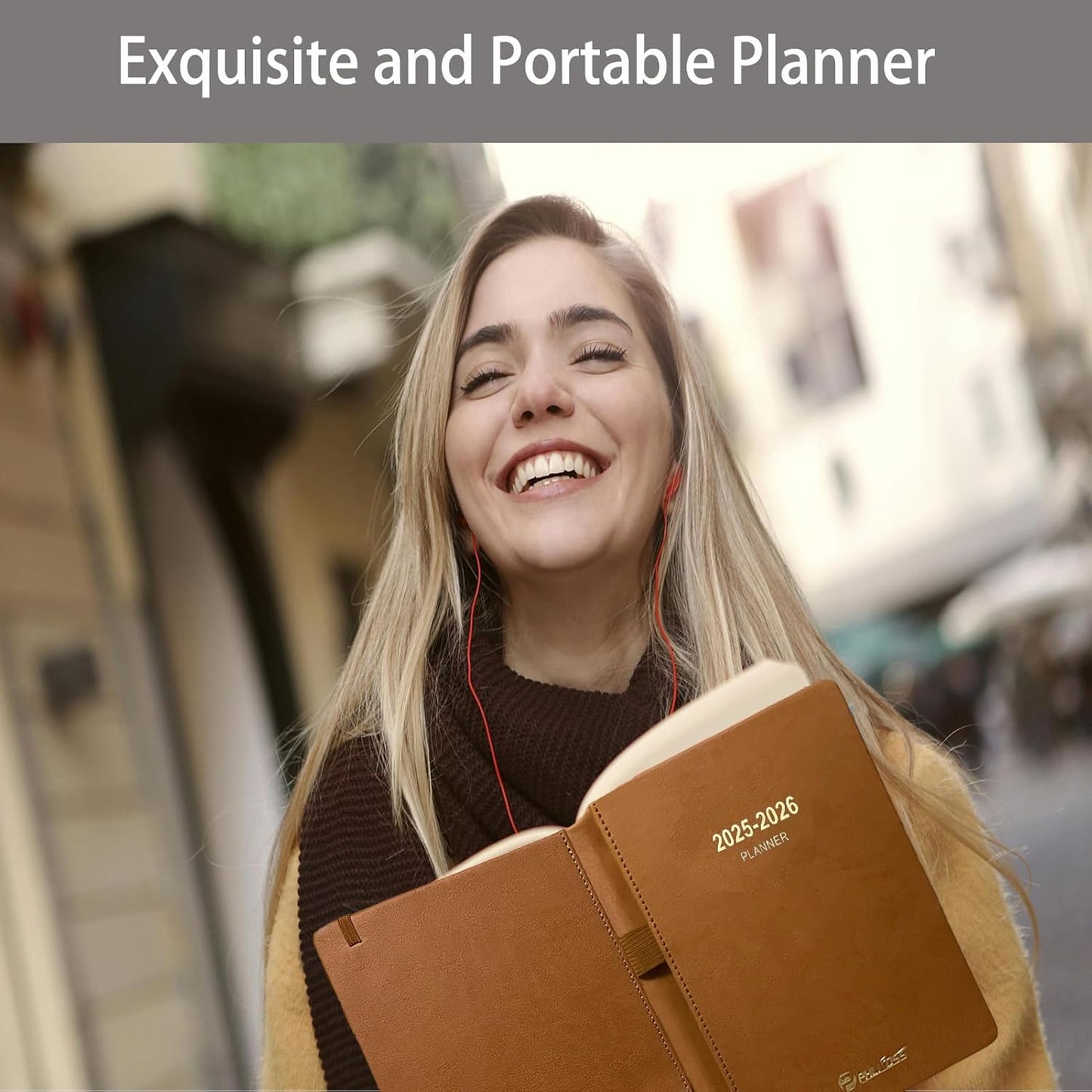 Daily Planner 2025-2026, One Page Per Day, Academic Planner (July 2025 - June 2026), Appointment Book with Time Slots and Monthly Tabs, 5.7" x 8.25", Pocket, Leather Cove (Purple)