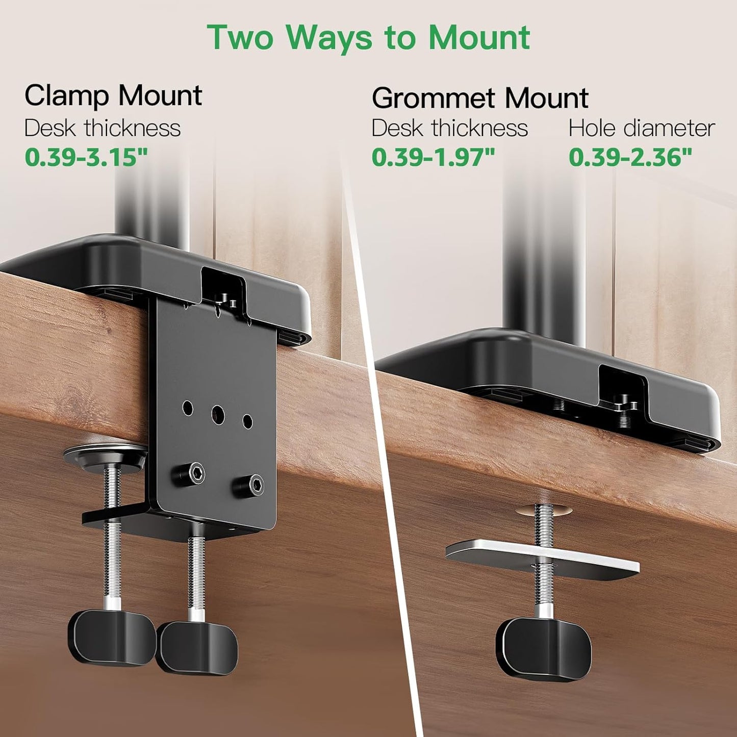MOUNT PRO Single Long Monitor Arm, 13 to 32 inch Computer Monitor Desk Mount, Extra Long Adjustable Screen Stand, Tall Display Mount with Tilt, Swivel, Rotation, Hold up to 19.8lbs, VESA 75/100mm