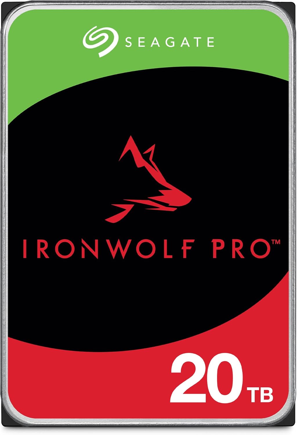 Seagate IronWolf Pro, 20 TB, Enterprise NAS Internal HDD –CMR 3.5 Inch, SATA 6 Gb/s, 7,200 RPM, 256 MB Cache for RAID Network Attached Storage (ST20000NT001)
