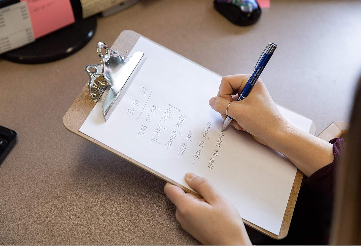 Letter Size Clipboard with Butterfly Clip (Pack of 5) - 9'' x 12.5'' Large Wood Clipboards for Classroom, Clipboards for Kids | Hardboard for Office, College, Teacher & Back to School Supplies