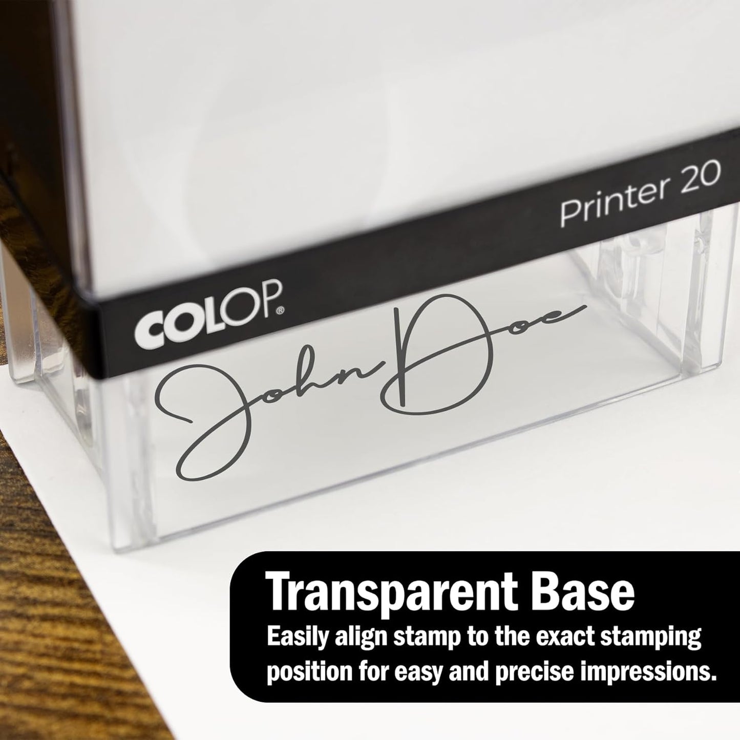 COLOP Small Size Self Inking Custom Signature Stamp - Choose from 15 Ink Colors