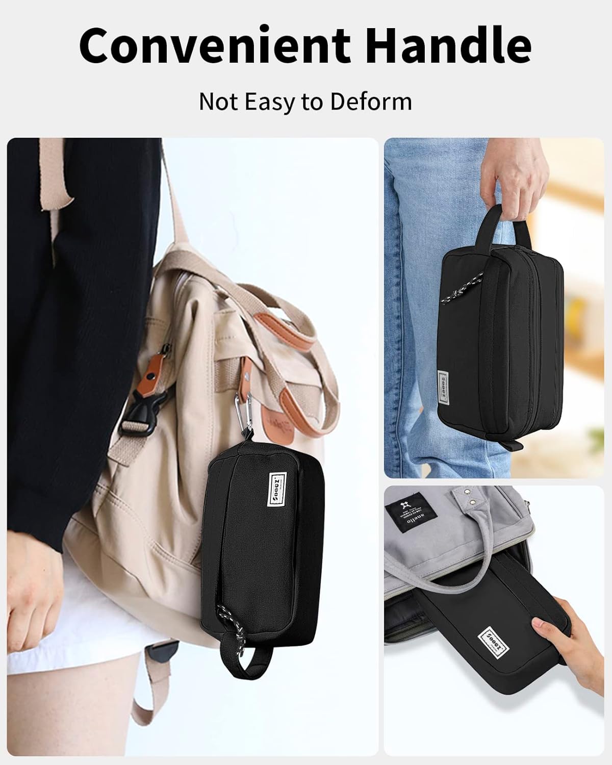 Sooez Big Capacity Pencil Pen Case, Upgraded Canvas Pencil Pouch Large Pencil Bag Organizer, Separate Compartments Easy Grip Handle, Aesthetic Supply for School Teens Adults, Army Green